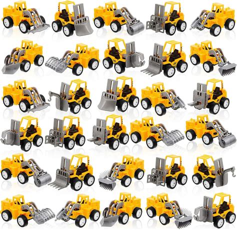 mini excavators for birthday frames|36 Pcs Construction Engineering Trucks Small Construction Toys .